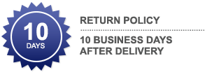Return policy — 10 business days following reception