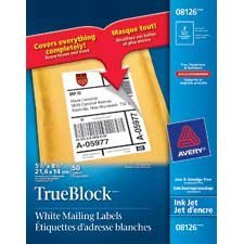 TrueBlock White Mailing Labels