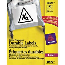 TrueBlock White Durable Labels