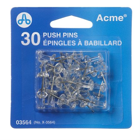 Clear Push pins