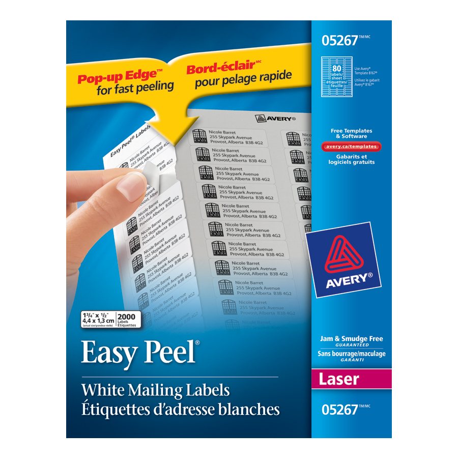 Easy Peel® White Laser Mailing Labels