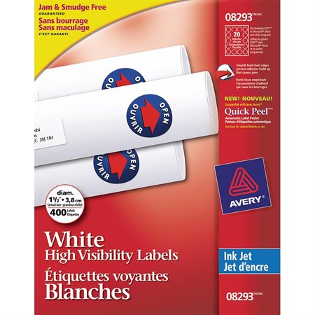 White High Visibility Labels