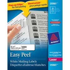Étiquettes rectangulaires blanches Easy Peel®