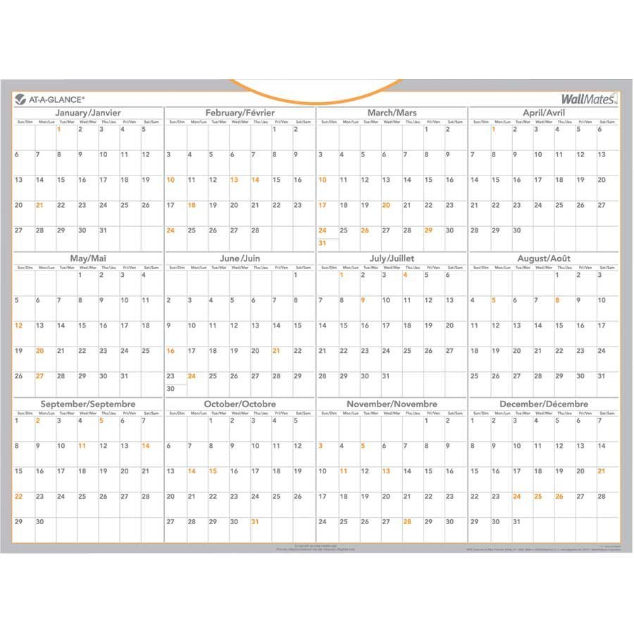 Wallmates® Self-Adhesive Monthly Planning Surface