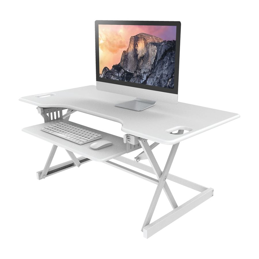 Rocelco Height Adjustable Sit Stand Desk Riser
