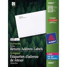 EcoFriendly White Mailing Labels