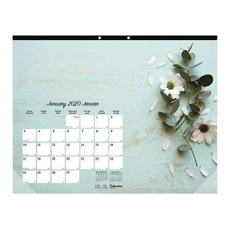 Romantic Monthly Desk Pad Calendar (2020)