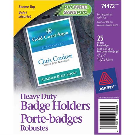 Heavy-duty badge holders