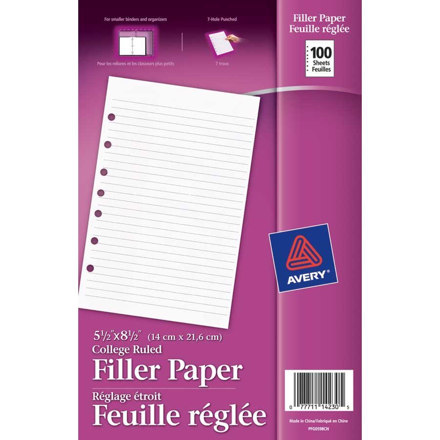College Ruled Refill Paper