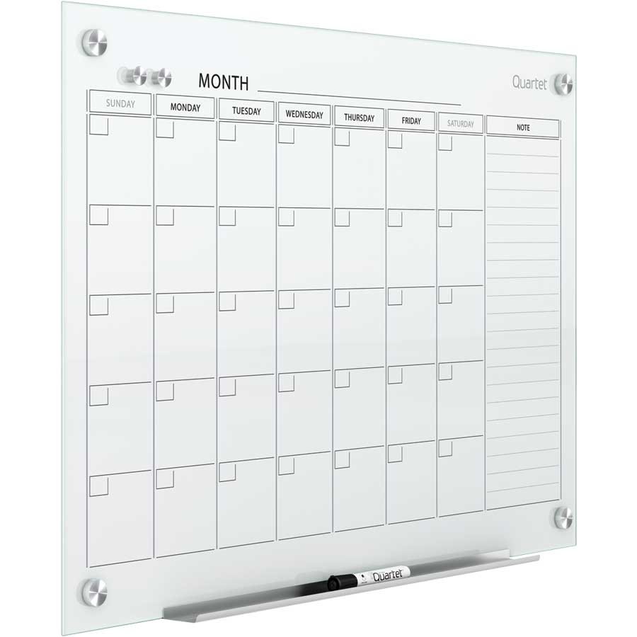 Infinity Magnetic Glass Dry Erase Calendar Board