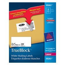 TrueBlock White Laser Shipping Labels