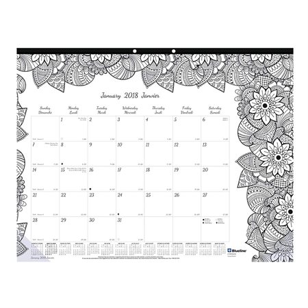 DoodlePlan Monthly Desk Pad Calendar (2020)