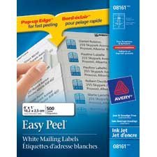 Étiquettes d'adresse blanches Easy Peel®